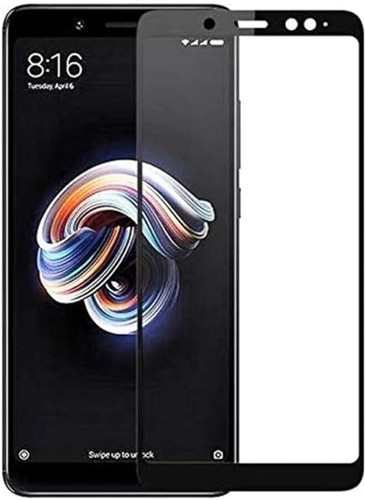 Buy 3D Tempered Glass for Xiaomi Redmi Note 5 AI Edition Or Xiaomi Redmi Note 5 Pro Full Screen Protector - Black Frame in Egypt