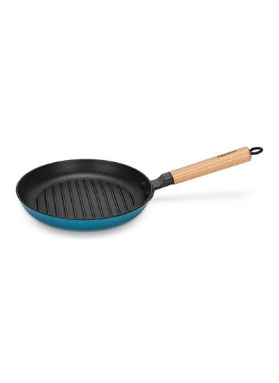 اشتري Square Grill Pan Enamel Cast Iron With Helper Handle Seasoned For Non-Stick Surface Cookware Range,Chef Grill Safe Kitchen Skillet Restaurant with Easy Grease Drain Spout, Great Grilling 28cm في الامارات