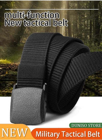 Buy Nylon Military Tactical Men Belt, Webbing Canvas Outdoor Web Belt with Plastic Buckle Perfect for Training, Outdoor Activities & Everyday Use, gift for Men in Saudi Arabia