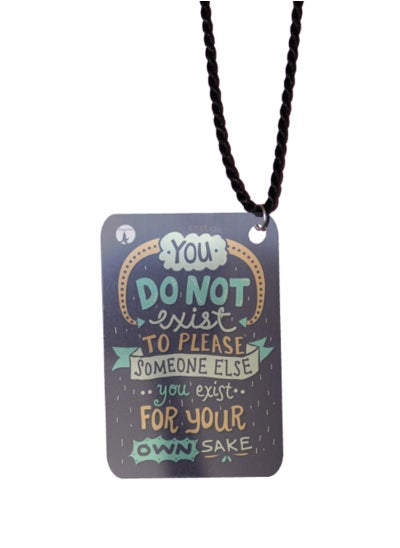 Buy English Phrases Printed Car Mirror Pendant in UAE