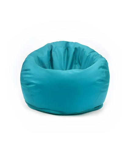 اشتري Faux Leather Bean Bag With Polystyrene Beads Filling Cyan, XXL في الامارات