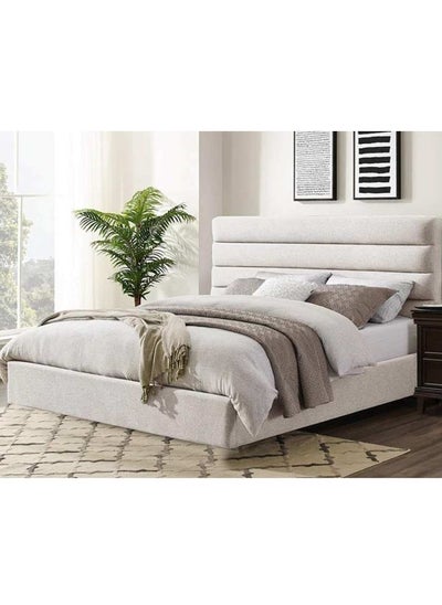 Buy Swedish Wood and Chanel King Bed 200x160x140 cm - Beige in Saudi Arabia