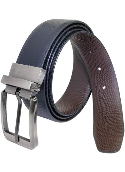 Buy Mens Real Leather Reversible Formal Dress Belt (32, Black & Brown - KRB772) in UAE