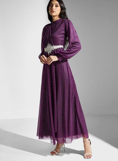Buy Embellished Waist Detail Dress in Saudi Arabia