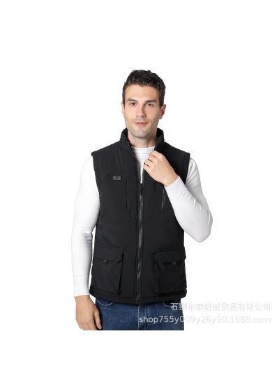 اشتري Winter Mens Heated Vest Intelligent Dual Control Thermal Black في الامارات