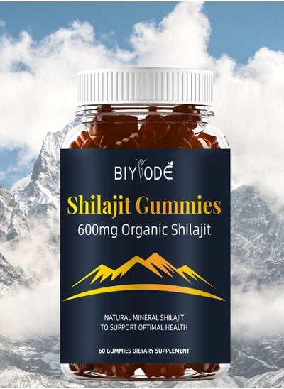 Buy Himalayan Shilajit Gummies(Shilajeet) for Men and Women - 600 mg Equivalent - Natural Energy & Stamina Booster - 60 Veg Gummies| Made in USA - Fulvic Mineral Supplement in Saudi Arabia