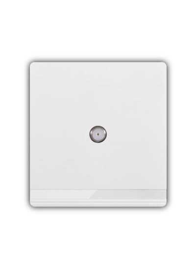 Buy Satellite Socket Wall Plate 3x3 Inches, White/Ivory Finish – TV, VHF/UHF/FM Signal Outlet in UAE