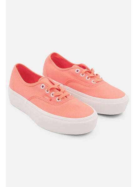 اشتري Women Authentic Plat Lace Up Skate Shoe, Orange في الامارات