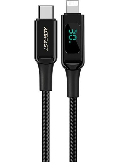 Buy Acefast kabel MFI USB Typ C - Lightning 1,2m, 30W, 3A czarny (C6-01 ) Black in Egypt