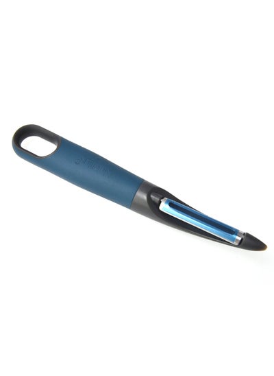 Buy Soft Touch Handle Peeler  Blue/Grey Color 20.4X3.3X2.8 Cm in UAE