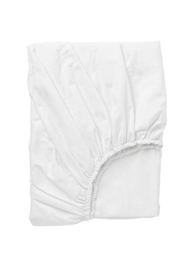 Buy Fitted Sheet White 160X200 Cm in Saudi Arabia