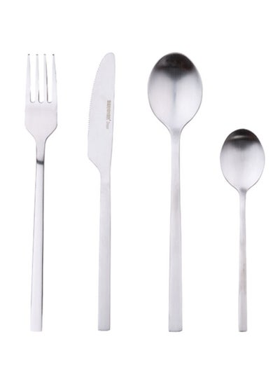 Buy PAU MATT FINISHED STAINLESS STEEL 24PC CUTLERY SET in UAE