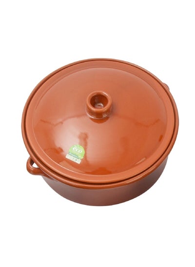 Buy Lead-Free Casserole Brown Terracotta 28 cm R-0528 in Saudi Arabia