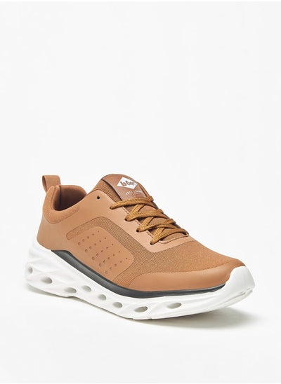 Buy Men's Textured Sneakers with Lace-Up Closure in UAE