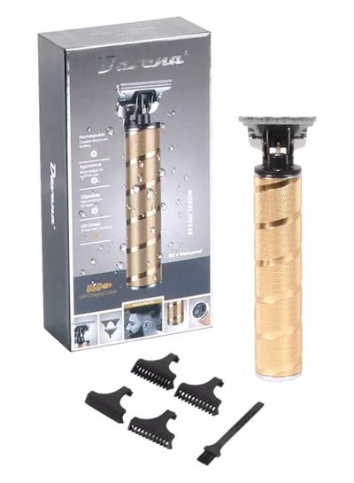Buy Hair Clipper With Adjustable Professional Razor Blades 6 Pieces Of Gold in Saudi Arabia