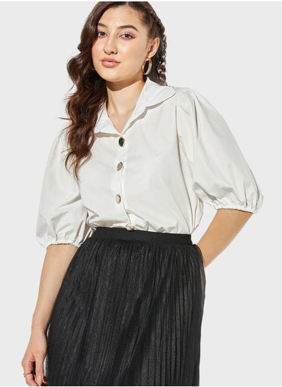 Buy Button Down Embellished Shirt in UAE