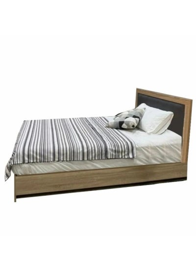 Buy Royal Youth Bed 120 cm - Elegant Design in Wood and Gray in Saudi Arabia