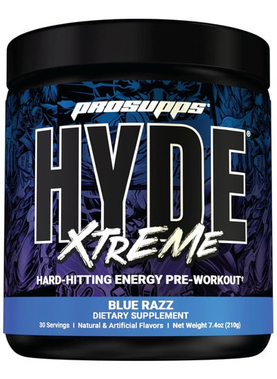 اشتري Hyde Xtreme Hard Hitting Energy Pre Workout Blue Razz  Flavour 30 Servings في السعودية