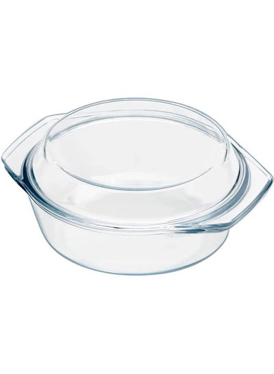 Buy B 604 Tempered Glass Casserole with Lid in UAE