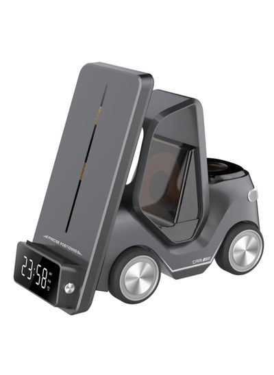 Buy Wireless Charging Station,15W 5-in-1 Automatic Coil Alignment and Time Display in Egypt