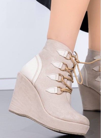 Buy Ankle Boot BW-11 Suede - Beige in Egypt