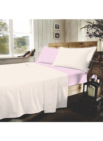 Buy Frida Single-Sized Flat Sheet Set, Pink - 180x240 cm in UAE