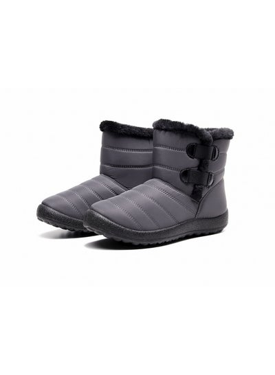 Buy Women Simple Cotton Boots Grey in UAE