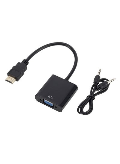 اشتري ZHQ008 HD HDMI To VGA Converter with Audio(Black) في الامارات