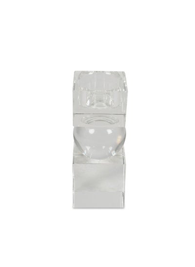 اشتري Crystal Tealight Holder 5x5x12cm- Clear في الامارات