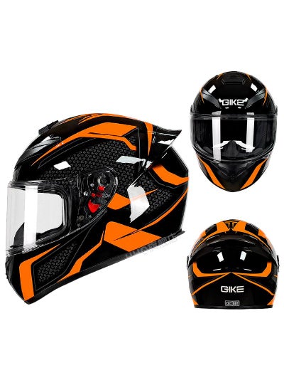 اشتري Full Face Motorbike Helmet Motorcycle Adult Rider Biker Sports Crash Helmet في السعودية