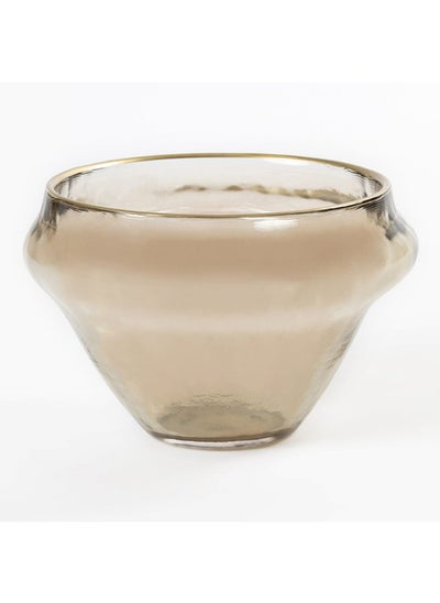 اشتري Shelled Candle Holder, Coffee Brown - 10x8.4 cm في الامارات