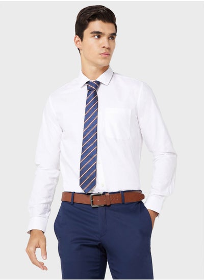 اشتري Pure Cotton Formal Shirt With Full Sleeve & Semi Cutaway Collar في السعودية