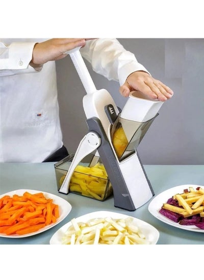 اشتري Vegetable Cutter Safe Mandoline Slicer TikTok Adjustable Vegetable Chopper Multi purpose Food Vegetable Slicer for Kitchen في الامارات