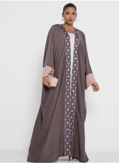 Buy Embroidered Open Abaya in Saudi Arabia