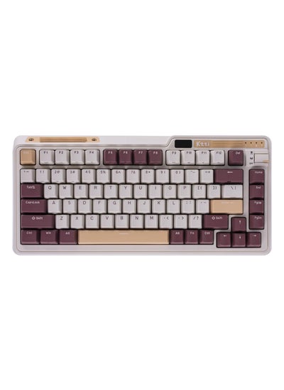 Buy K75 PRO Mousse Cake RGB 75% Wireless Gasket Tri-Mode Connectable Mechanical Keyboard, 82 Keys Hot Swappable Gaming Keyboard with Knob and Power Display, Custom Tactile Switches in UAE