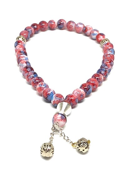 Buy Rosary Unisex Gemstone Prayer(Pink Mixed with Blue) in Egypt