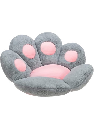 Buy Cat Paw Cushion, Lazy Sofa Seat Cushion Plush Sofa Cushion, Floor Mat Office Chair Cushion Bear Claw Shape Comfortable and Cute Seat Cushion For Restaurant Bedroom, 70x60cm (Grey) in UAE