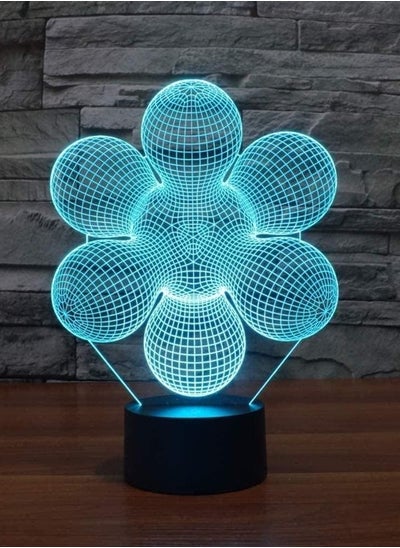 Buy 3D Table Desk Lamp Cartoon Multicolor Night Light Abstract Lights 7/16 Colors Touch Charging Gift Visual Table Lamps Light Up LED 3D Illusion Lamp With 7/16 Color Changes And Touch Remote Control in UAE