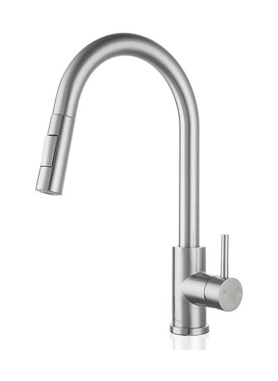 Buy Kitchen Faucet with Pull-Out,Brushed Nickel Stainless Steel with 2 Spout Modes,Stainless Steel Single Handle,High Arc Kitchen Faucet for Kitchen Sink/Laundry Room in Saudi Arabia