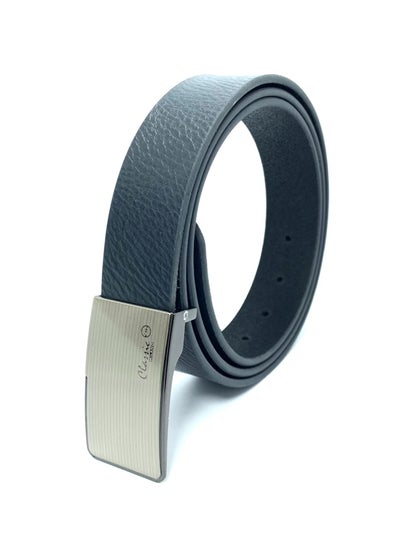 اشتري Classic Milano Genuine Leather Belt Print Texas Plate PTX-351 Crunch SL-35-6 (Blue) by Milano Leather في الامارات