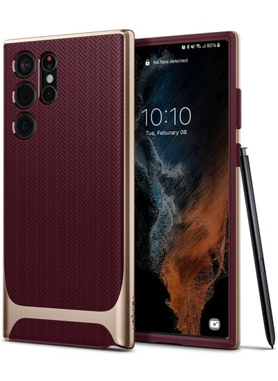 Buy Neo Hybrid Case Cover for Samsung Galaxy S22 ULTRA - Burgundy in UAE