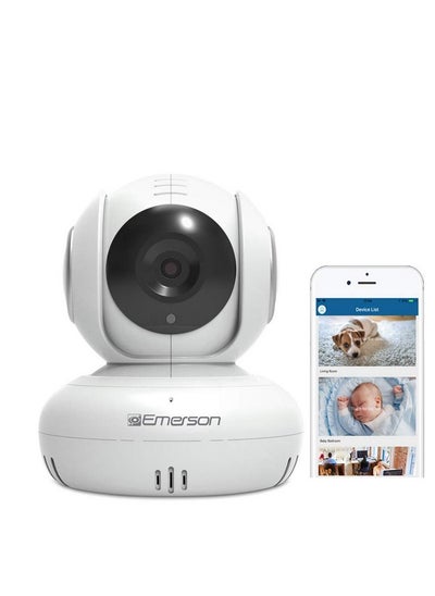 اشتري Radio Wifi Baby Monitor Pet Nanny Camera Two Way Audio Night Vision Temperature Monitor Pan Tilt Motion Detection Hd 1080P White (Er108002) في الامارات