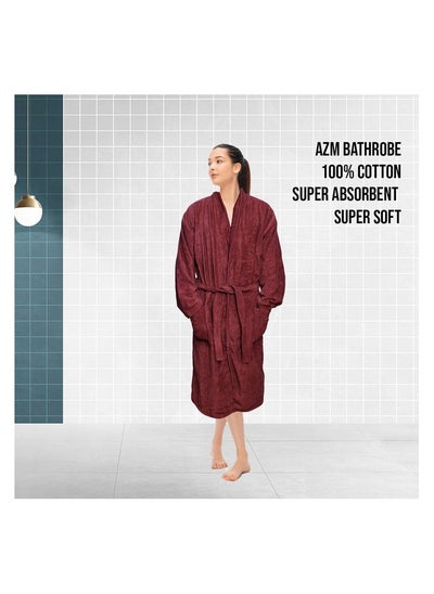 Buy Bathrobe – 400 GSM 100% Cotton Terry Silky Soft Spa Quality Comfort – Shawl Collar & Pocket in Saudi Arabia