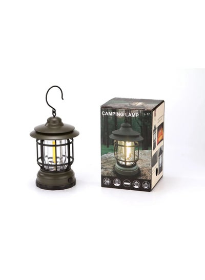 Buy Retro Metal COB Lantern Hanging Battery Powered Lantern, Suitable for Camping, Night Fishing, Hiking and Home Lighting (No Battery) in Egypt