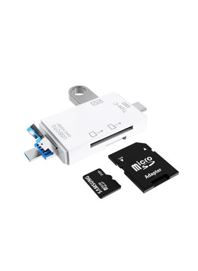 اشتري Multi-Function Type-C 3.0 Card Reader for Android[Five in one] White [Five in one] White في السعودية