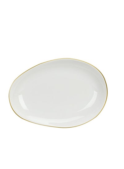 اشتري Abrik Oval Platter 34x22.5x4.5cm - White في الامارات