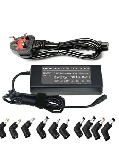 Buy 90W Univeral Laptop Charger 15V-20V Power Supply with 10 Connectors, Compatible with 65W 45W AC Adapter for Notebook ACER, ASUS, HP, LENOVO ThinkPad, SAMSUNG, SONY TOSHIBA in Saudi Arabia