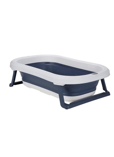 Buy Collapsible Toddler Bathtub Portable Travel Tub for Babies Newborns Infants Toddlers with Non-Slip Anti-Skid Legs Size 75X45cm Blue in Saudi Arabia