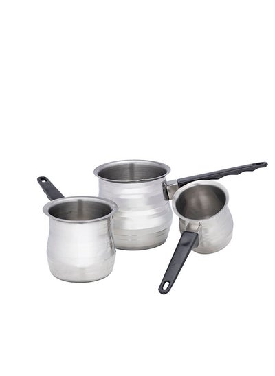 Buy Coffee Warmer Stainless Steel 3Pcs Melting Pot  DC2471 in UAE