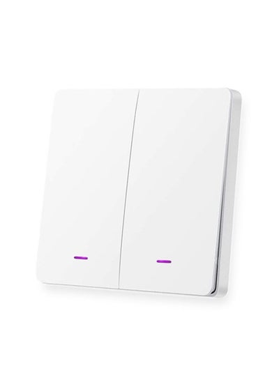 اشتري Smart Switch Tuya Wifi Light Wall Switch No Neutral Wire Required App and Voice Remote Control 2Gang في الامارات